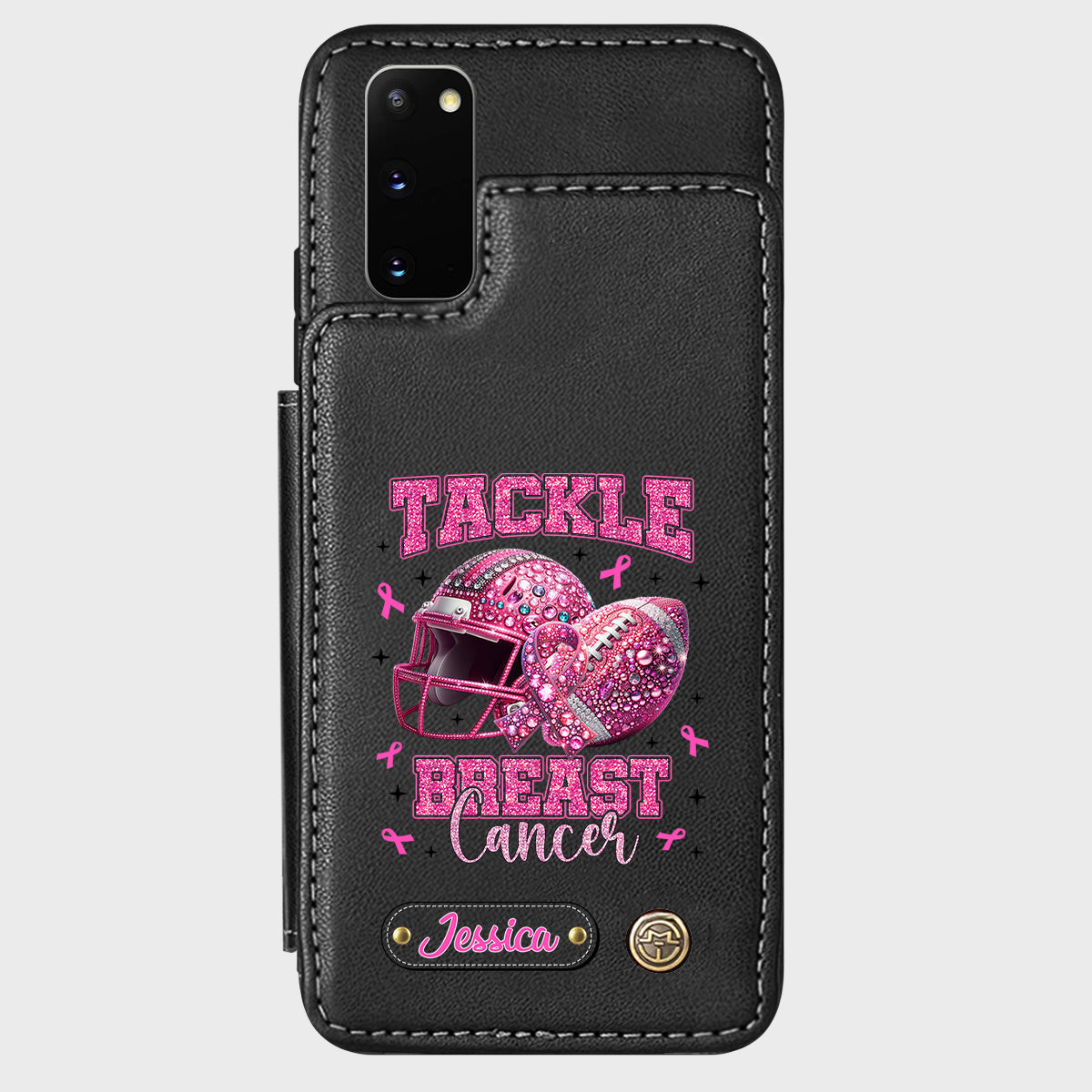 Pink Out - Personalized Football Wallet Phone Case