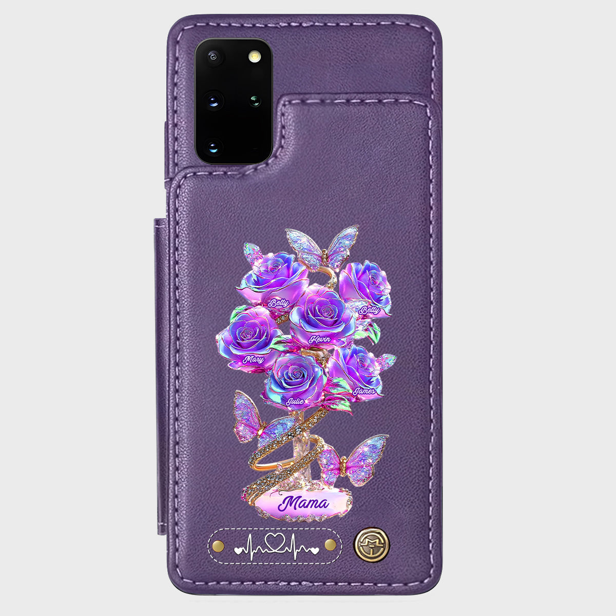 Die beste Mama aller Zeiten – Personalisierte Handyhülle mit Geldbörsenfunktion für Mütter