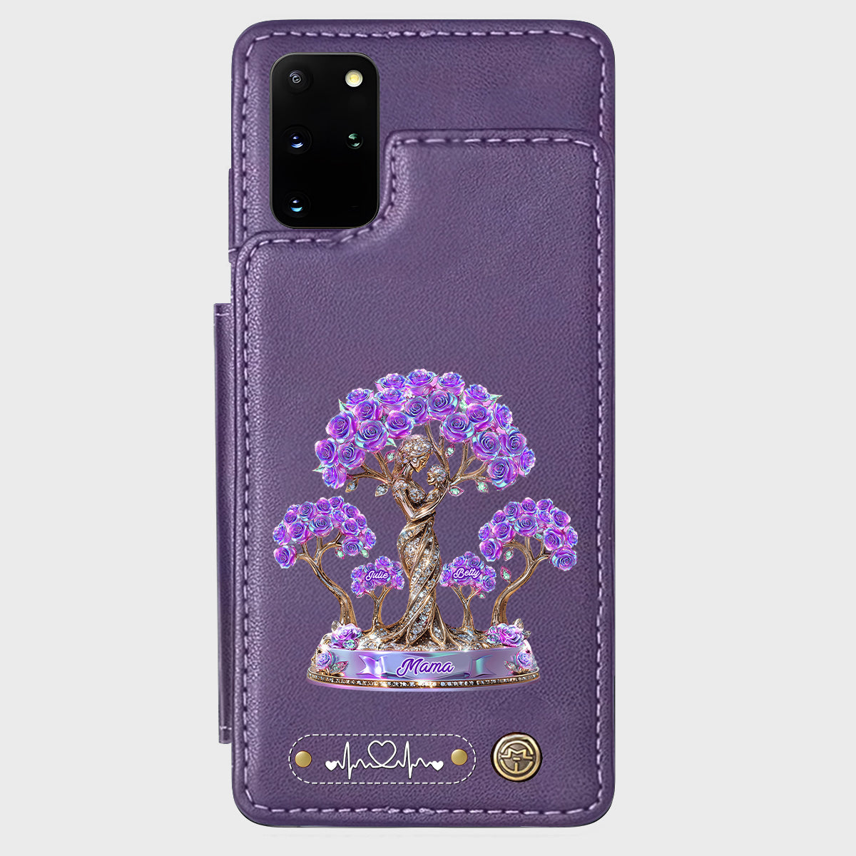 Die beste Mama aller Zeiten – Personalisierte Handyhülle mit Geldbörsenfunktion für Mütter