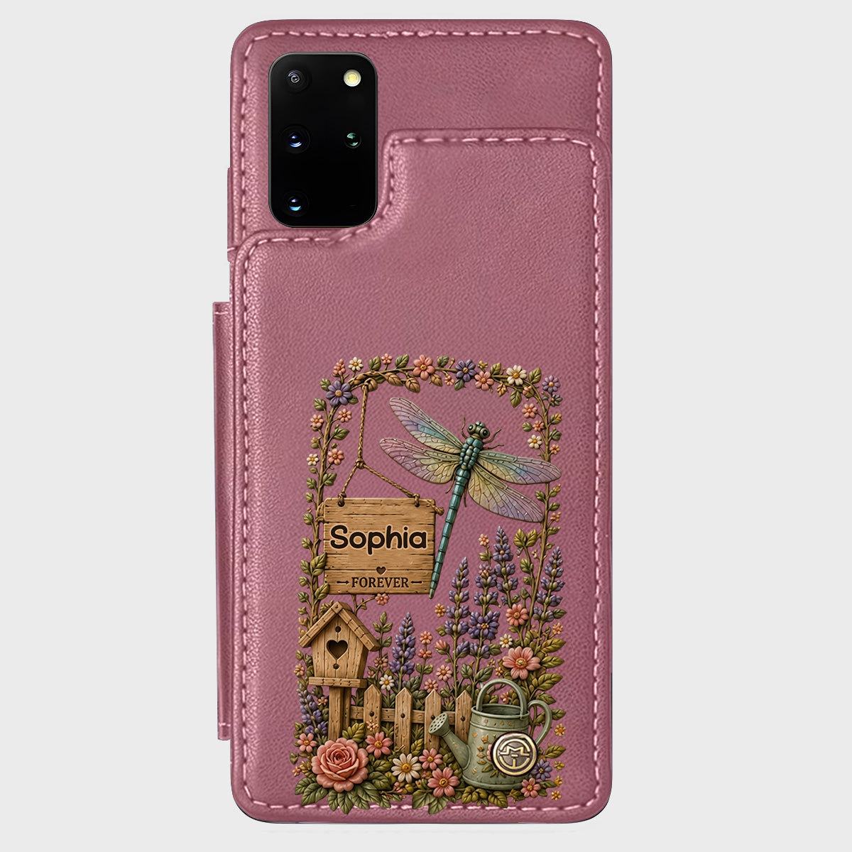Humingbird, Dragonfly - Personalized Gardening Wallet Phone Case