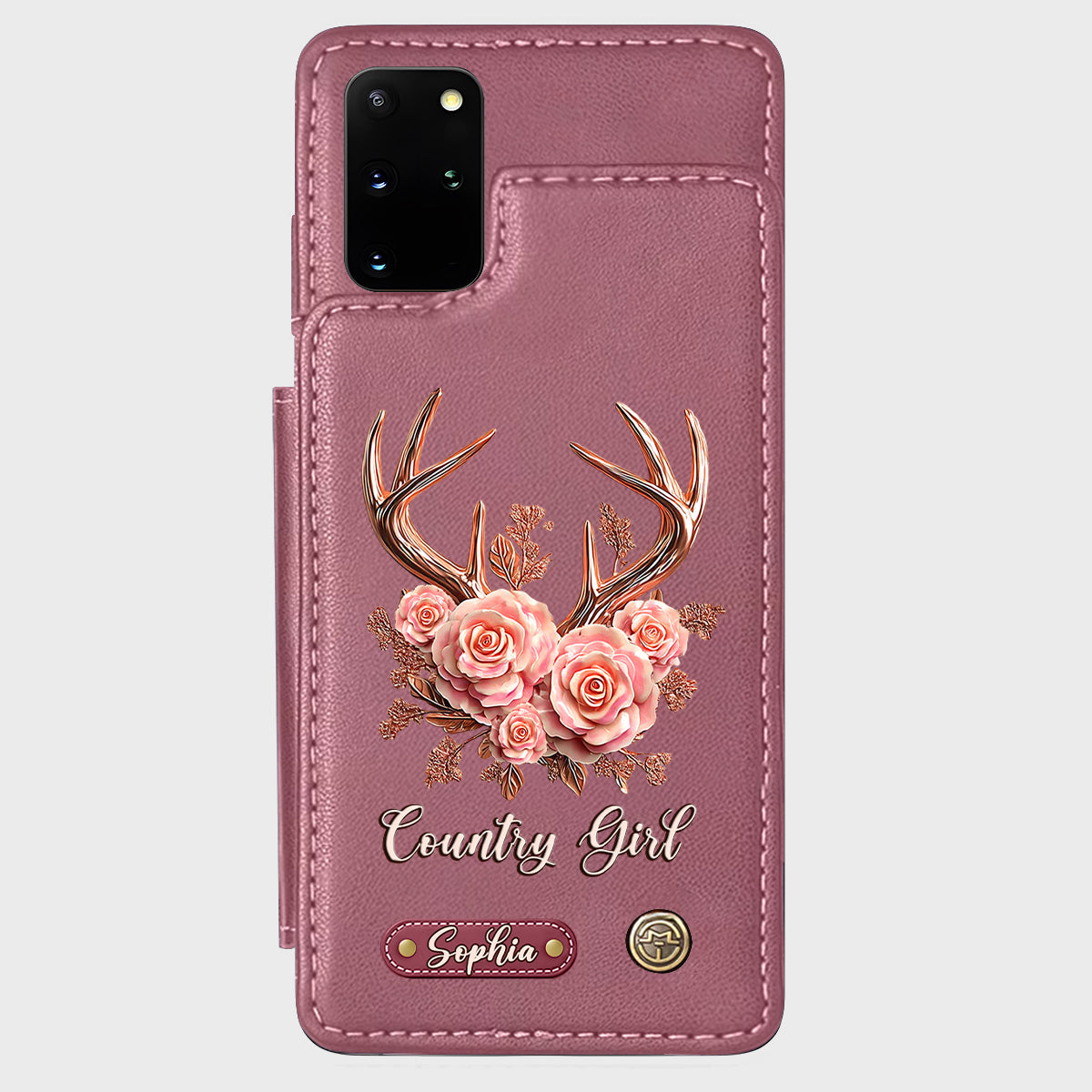 Country Girl – Personalisierte Handyhülle mit Jagd-Geldbörse