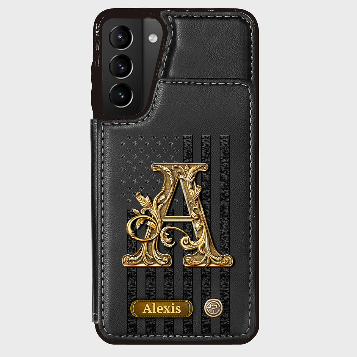 Initial Gift For Him, Gift For Man,... - Personalized Wallet Phone Case