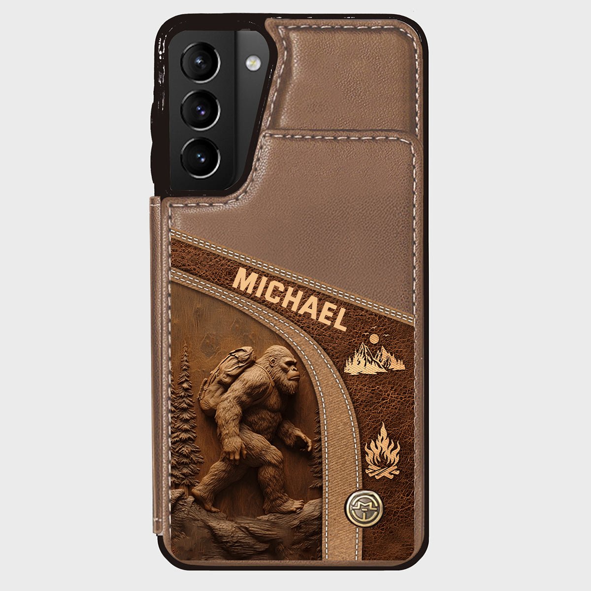 Sasquatch - Personalized Hiking Wallet Phone Case