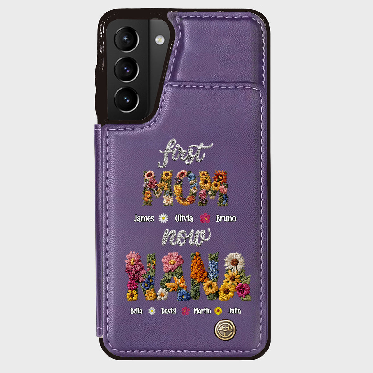 First Mom Now Grandma - Personalized Grandma Wallet Phone Case