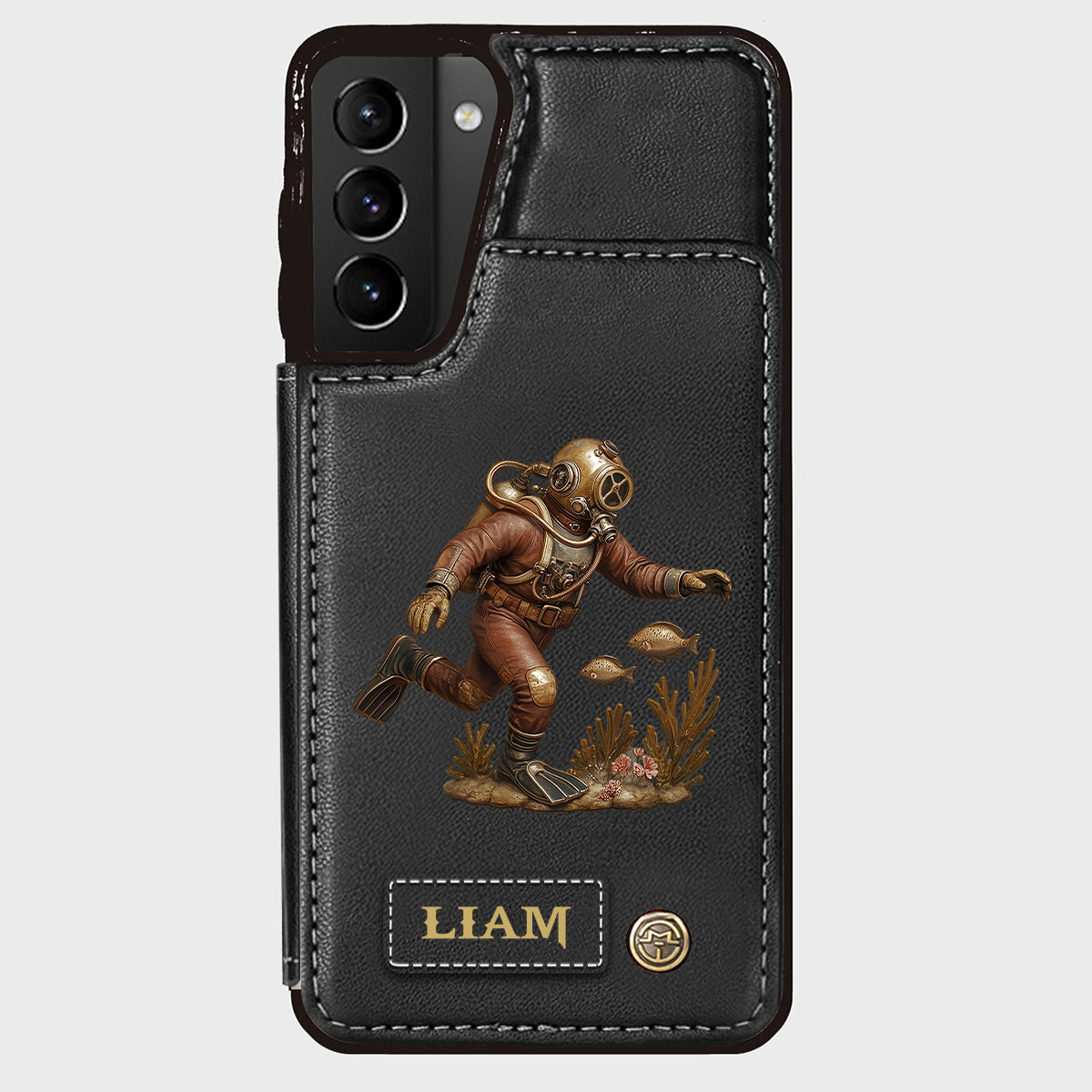 Scuba Diving Lovers Gift - Personalized Scuba Diving Wallet Phone Case