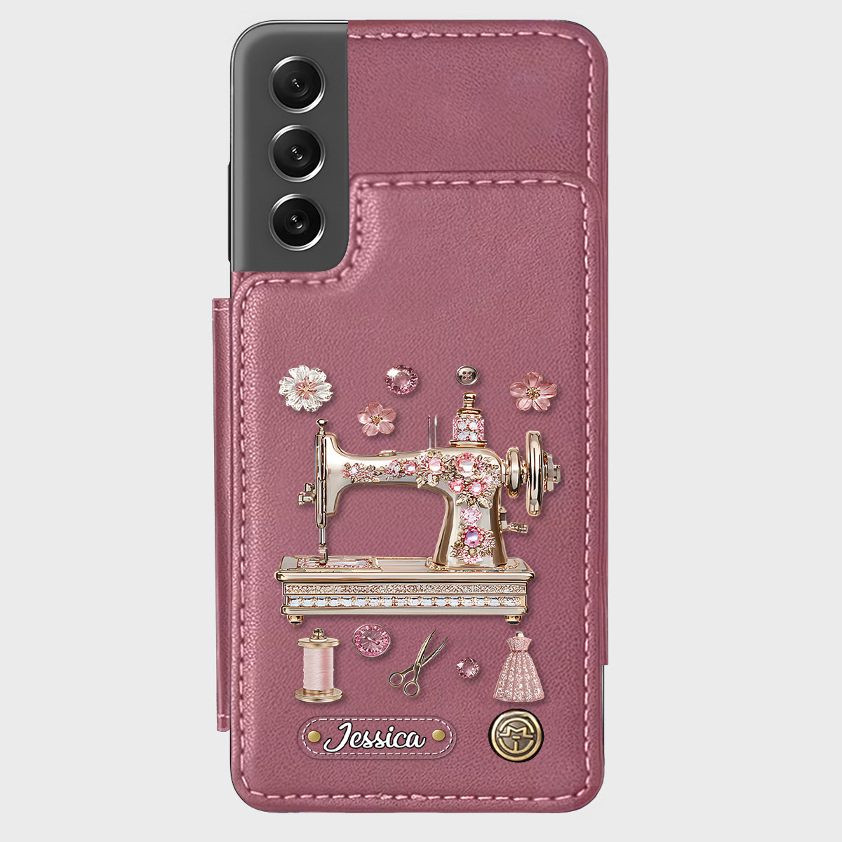 Beautiful Sewing Machine - Personalized Sewing Wallet Phone Case