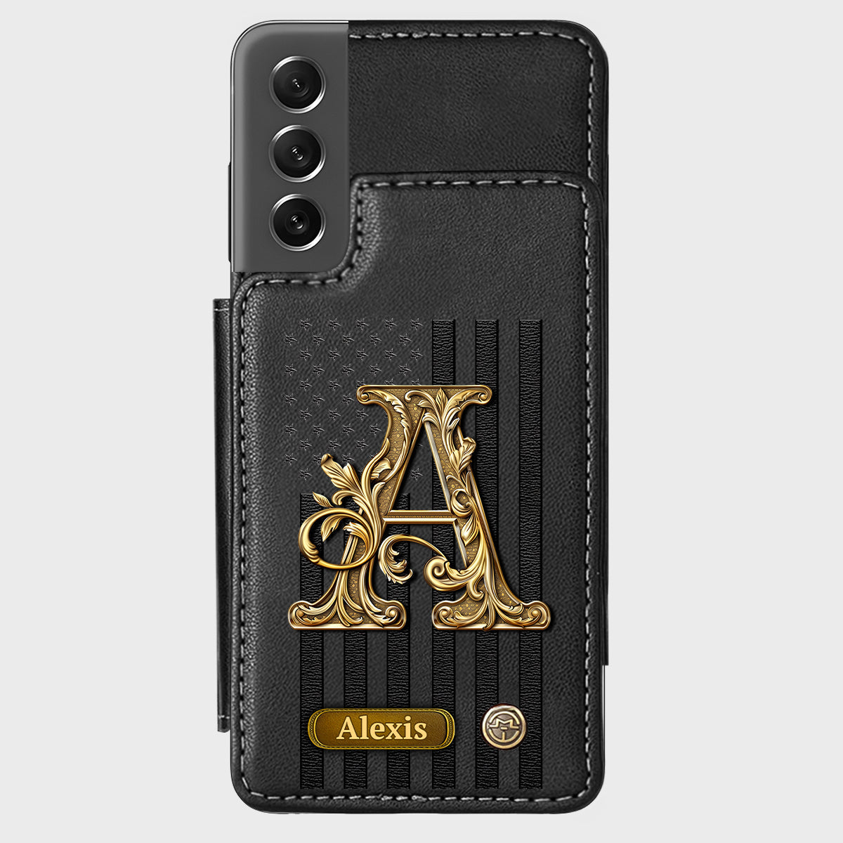 Initial Gift For Him, Gift For Man,... - Personalized Wallet Phone Case