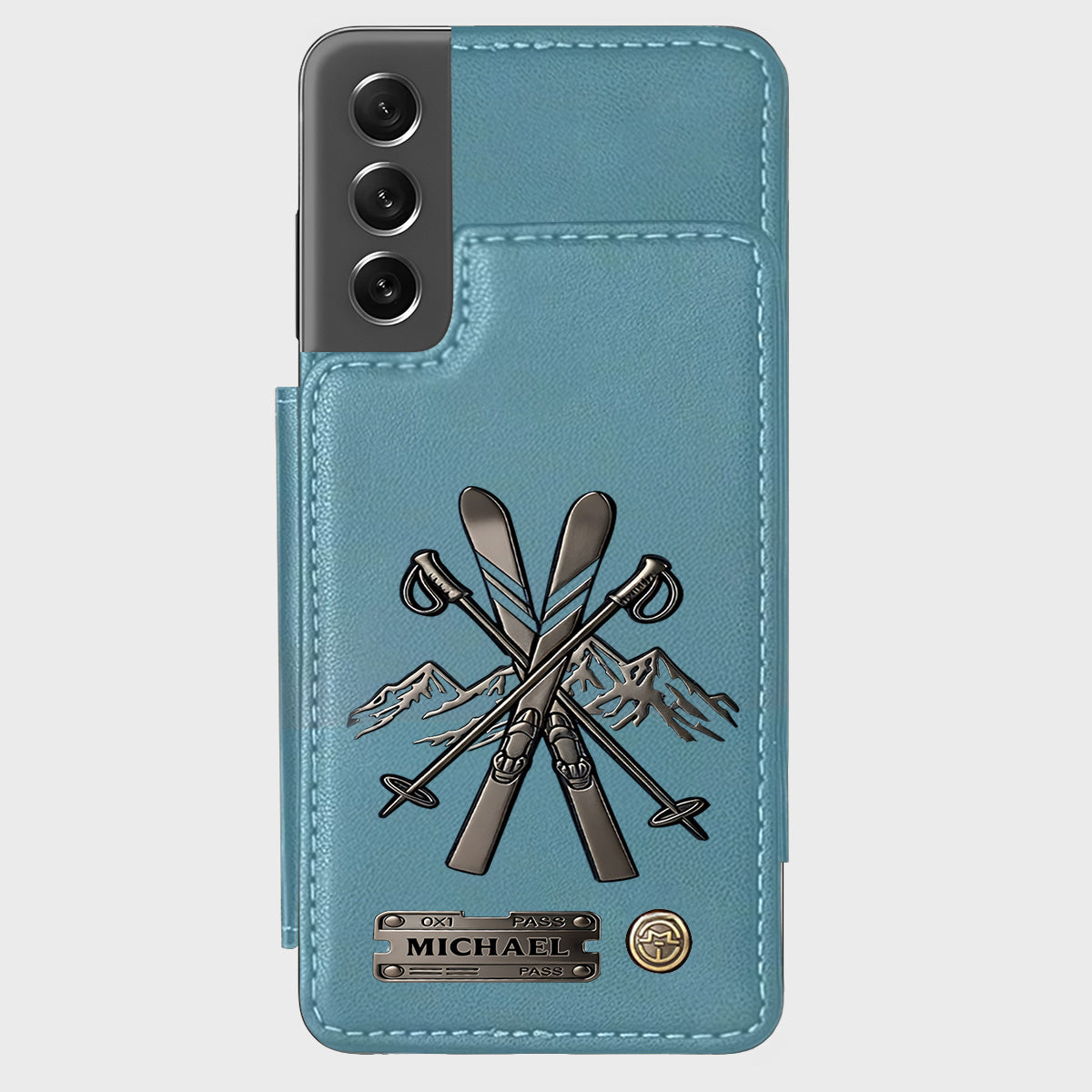 Love Skiing - Personalized Skiing Wallet Phone Case