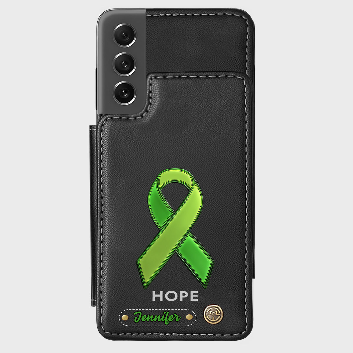 Hoffnung – Personalisierte Handyhülle mit Brieftaschenfunktion zur Sensibilisierung für psychische Gesundheit