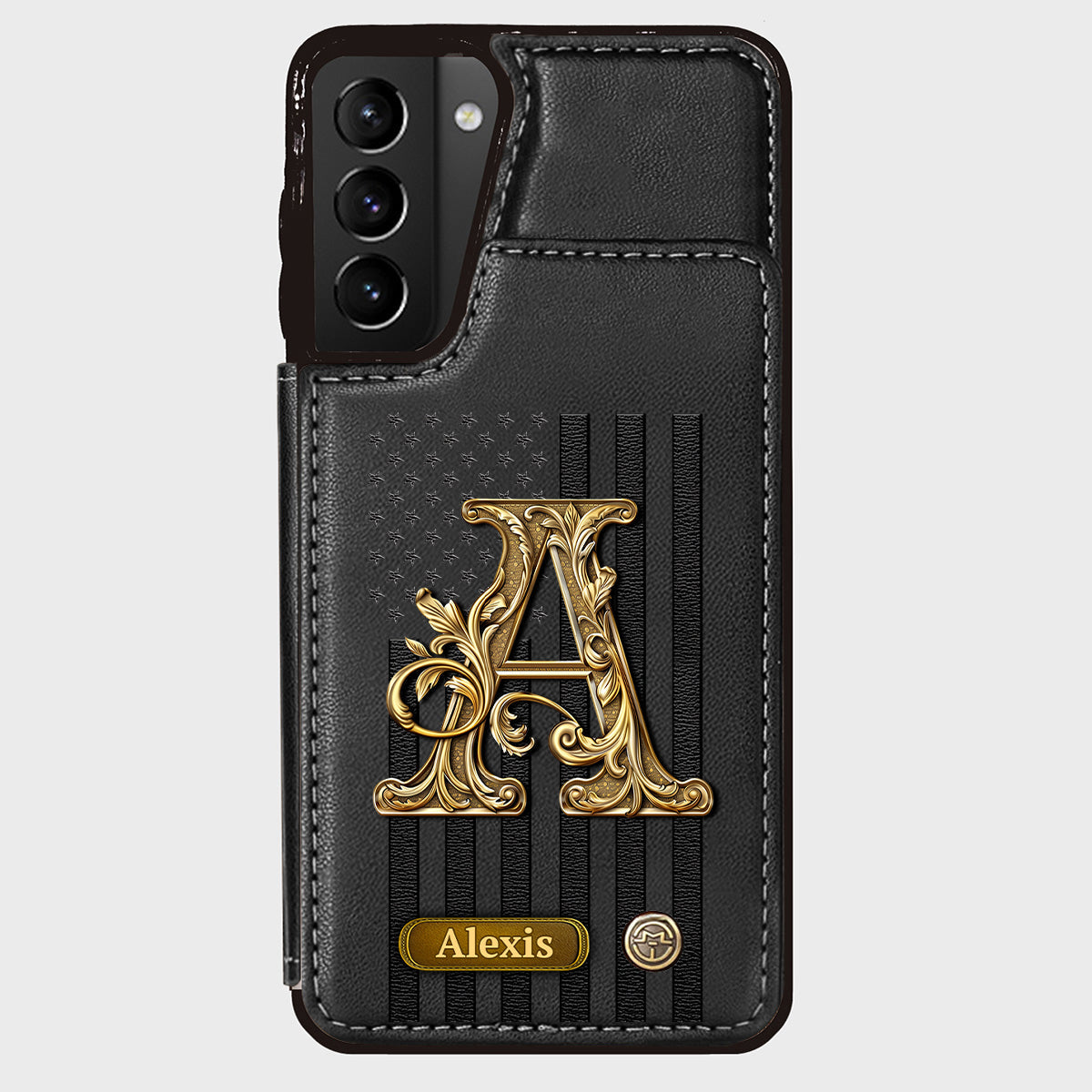 Initial Gift For Him, Gift For Man,... - Personalized Wallet Phone Case