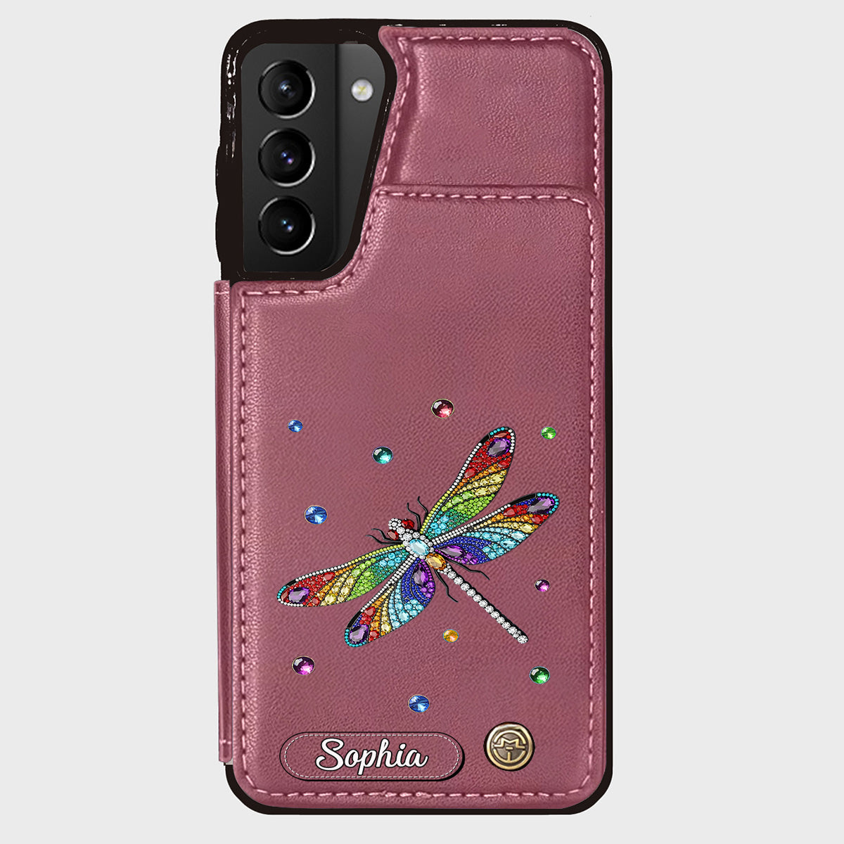 Beautiful Dragonfly - Personalized Dragonfly Wallet Phone Case