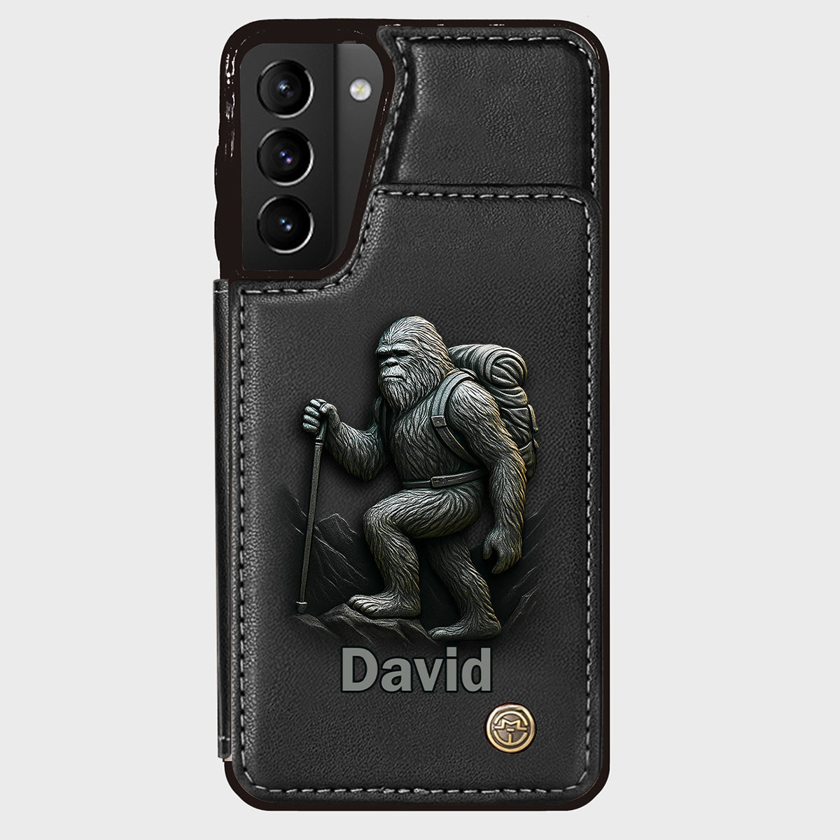 Sasquatch - Personalisierte Handyhülle mit Wanderbrieftasche
