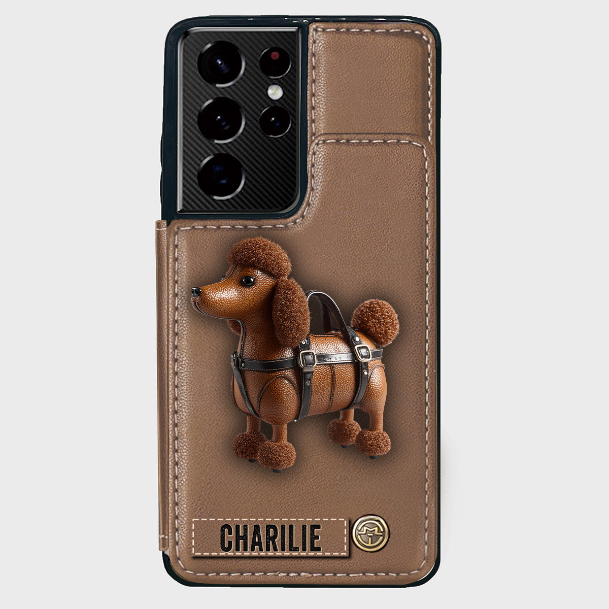Cute Poodle - Personalized Dog Wallet Phone Case