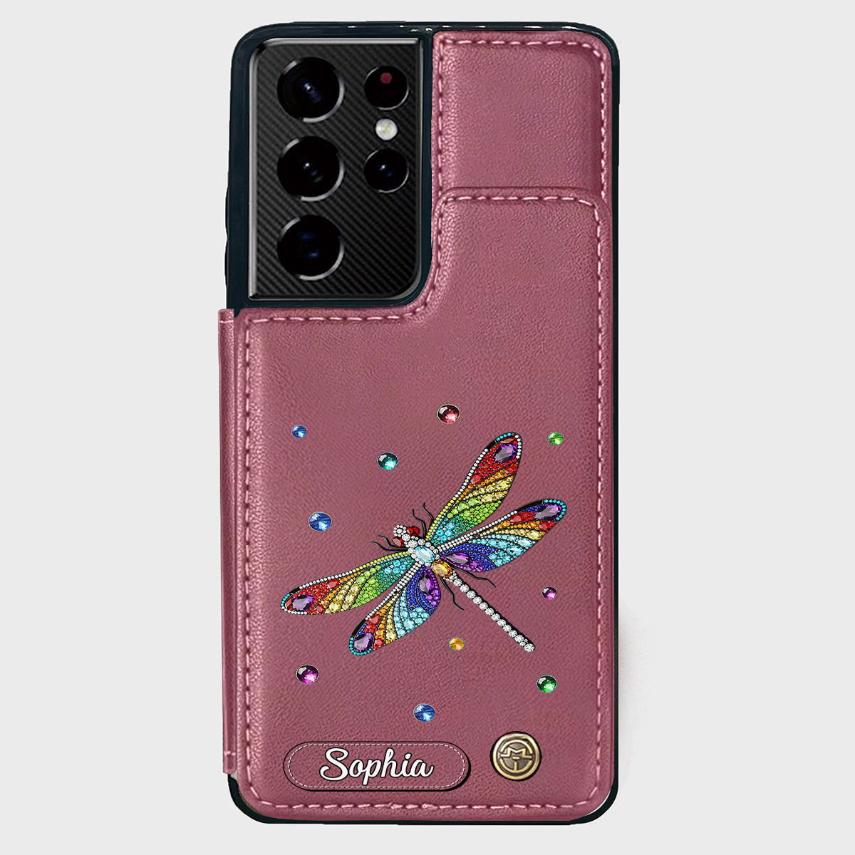 Beautiful Dragonfly - Personalized Dragonfly Wallet Phone Case
