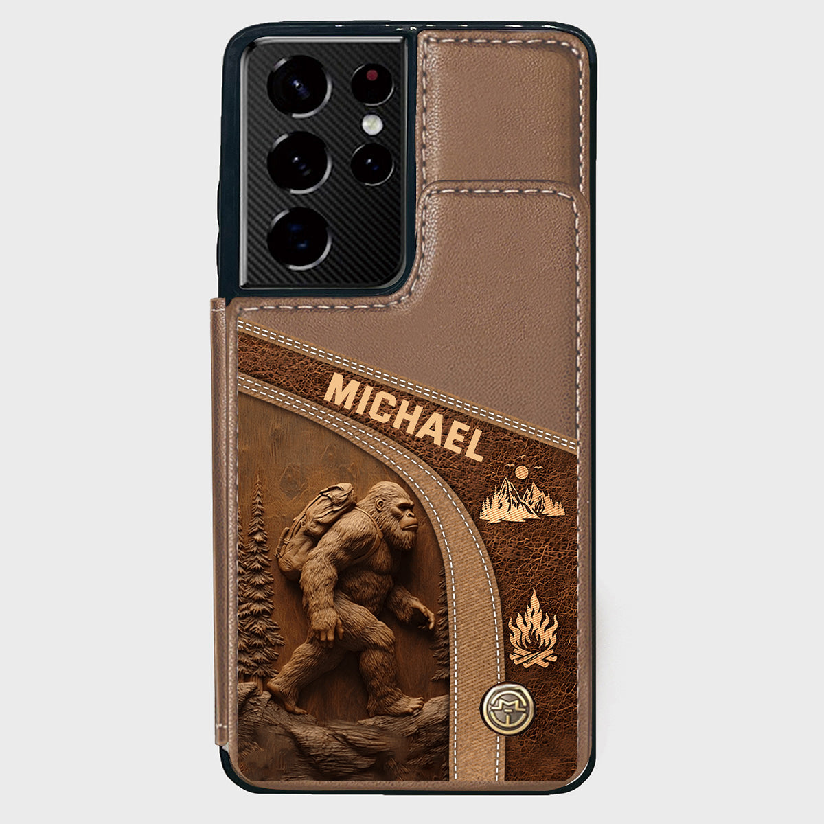 Sasquatch - Personalized Hiking Wallet Phone Case