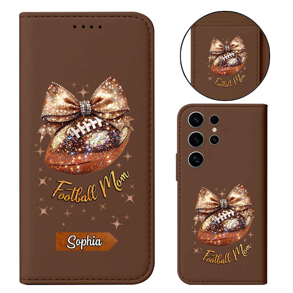 Glitzernder Fußball – Personalisierte Fußball-Handyhülle mit Tragegurt