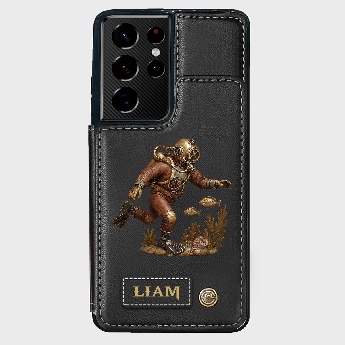 Scuba Diving Lovers Gift - Personalized Scuba Diving Wallet Phone Case