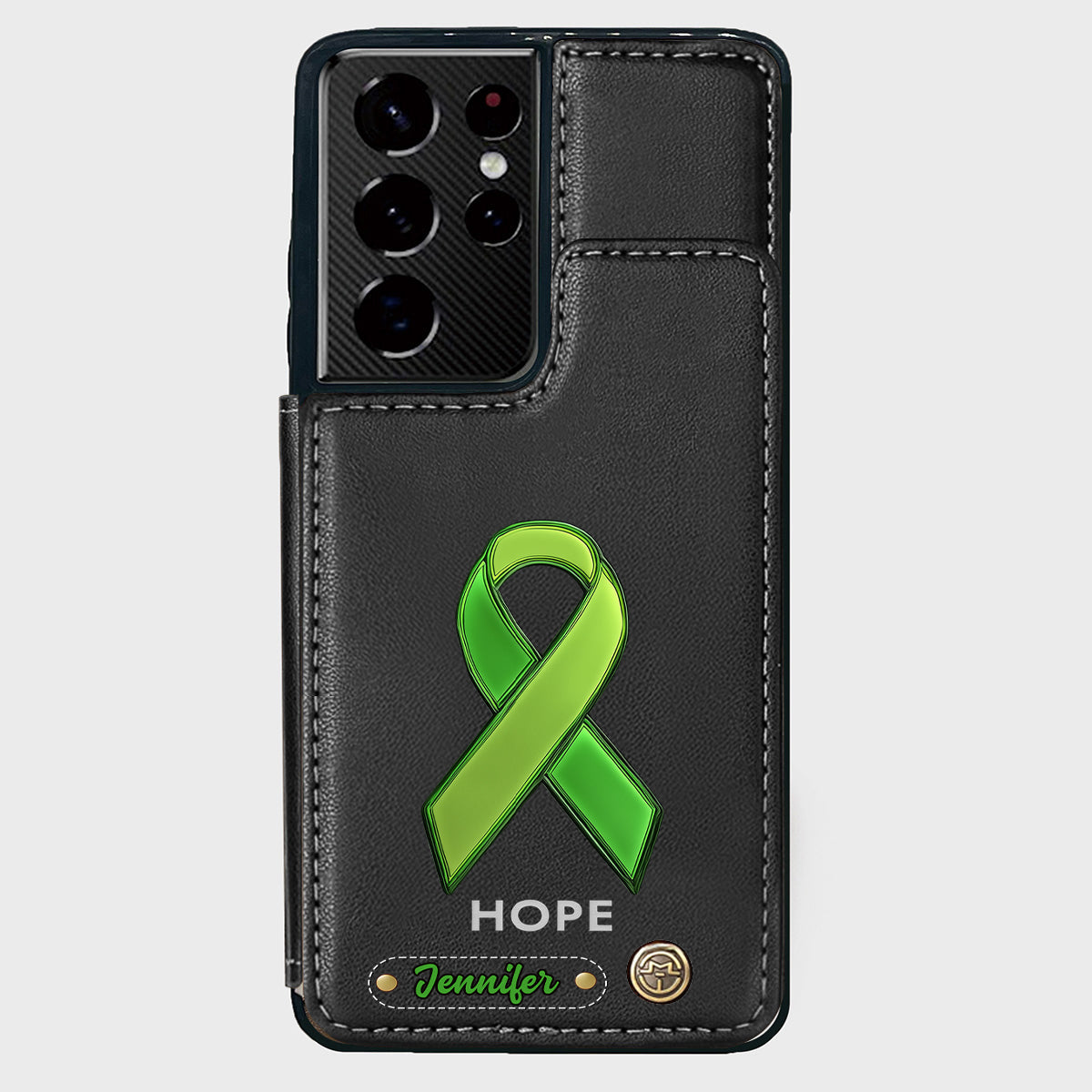 Hoffnung – Personalisierte Handyhülle mit Brieftaschenfunktion zur Sensibilisierung für psychische Gesundheit