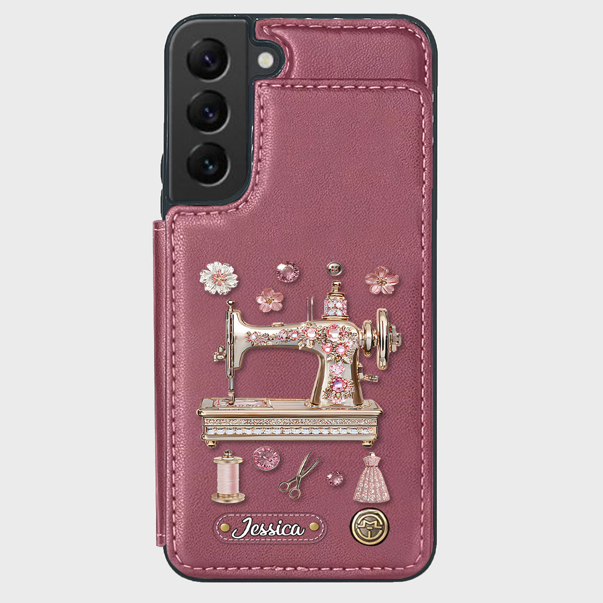 Beautiful Sewing Machine - Personalized Sewing Wallet Phone Case