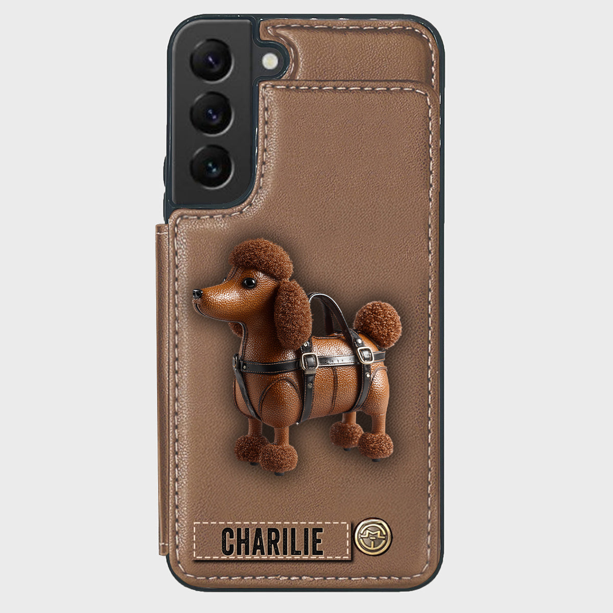 Cute Poodle - Personalized Dog Wallet Phone Case