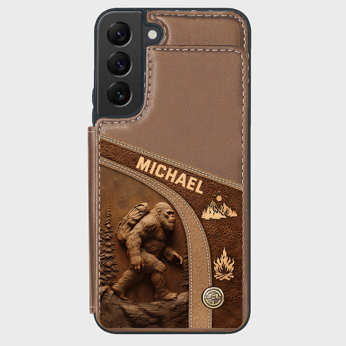 Sasquatch - Personalized Hiking Wallet Phone Case