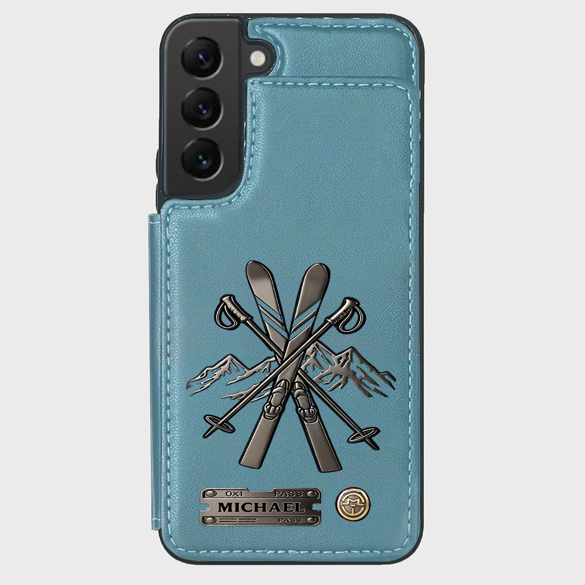 Love Skiing - Personalized Skiing Wallet Phone Case