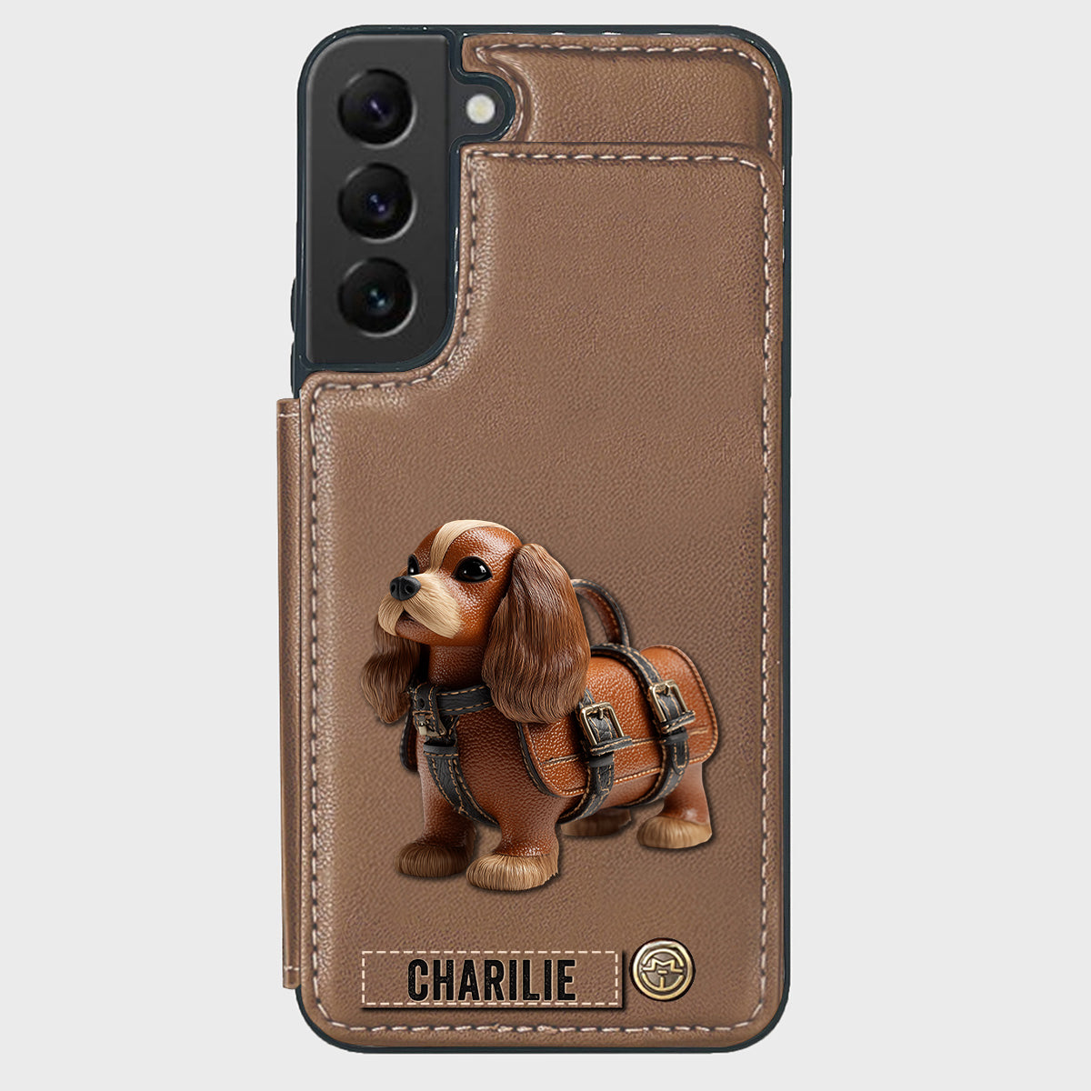 Cute Cavalier King Charles Spaniel - Personalized Dog Wallet Phone Case