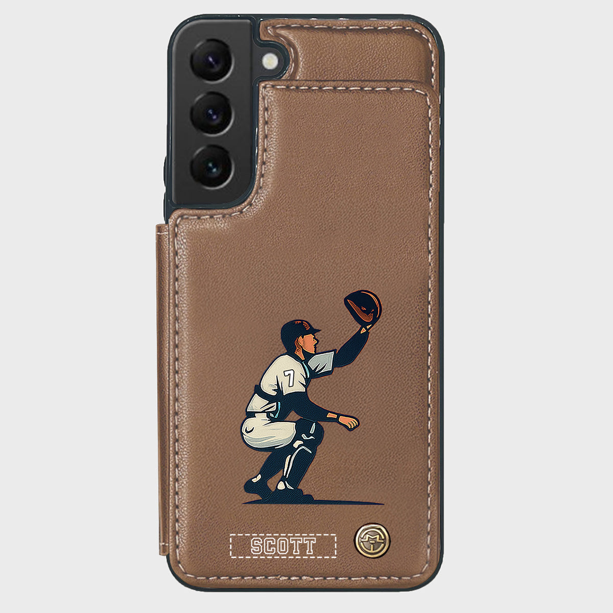 Es ist Baseball-Saison – Personalisierte Baseball-Handyhülle mit Brieftaschenfunktion