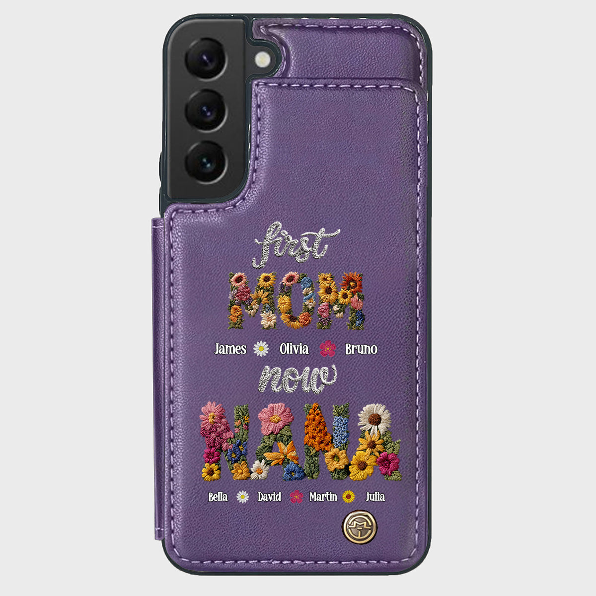 First Mom Now Grandma - Personalized Grandma Wallet Phone Case