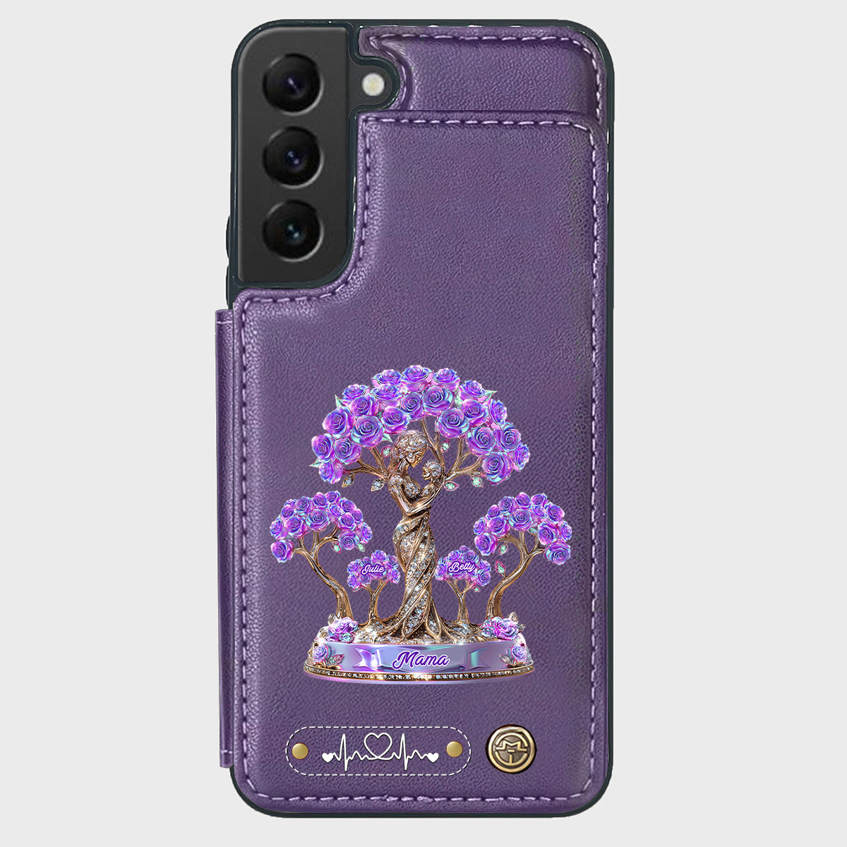 Die beste Mama aller Zeiten – Personalisierte Handyhülle mit Geldbörsenfunktion für Mütter