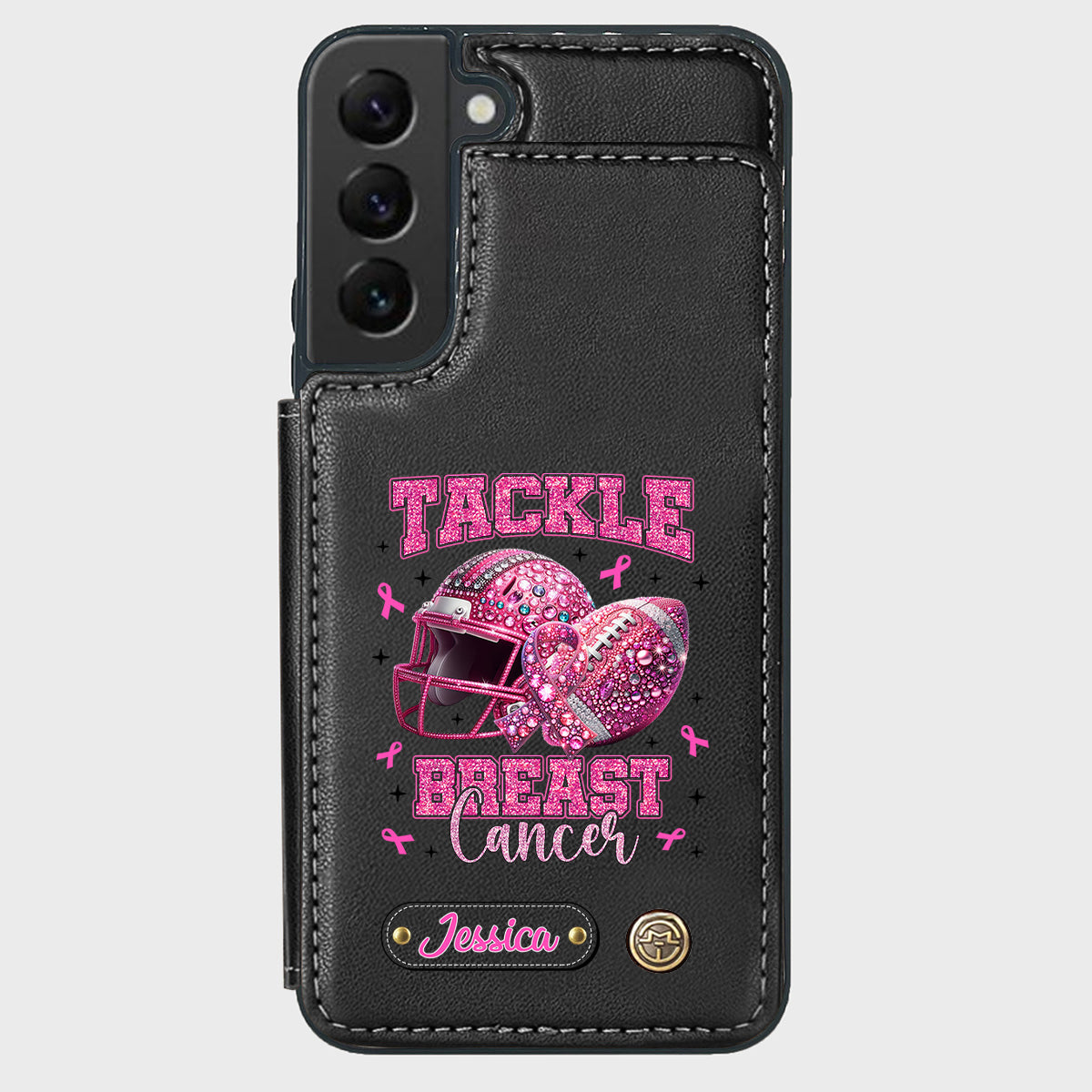Pink Out - Personalized Football Wallet Phone Case
