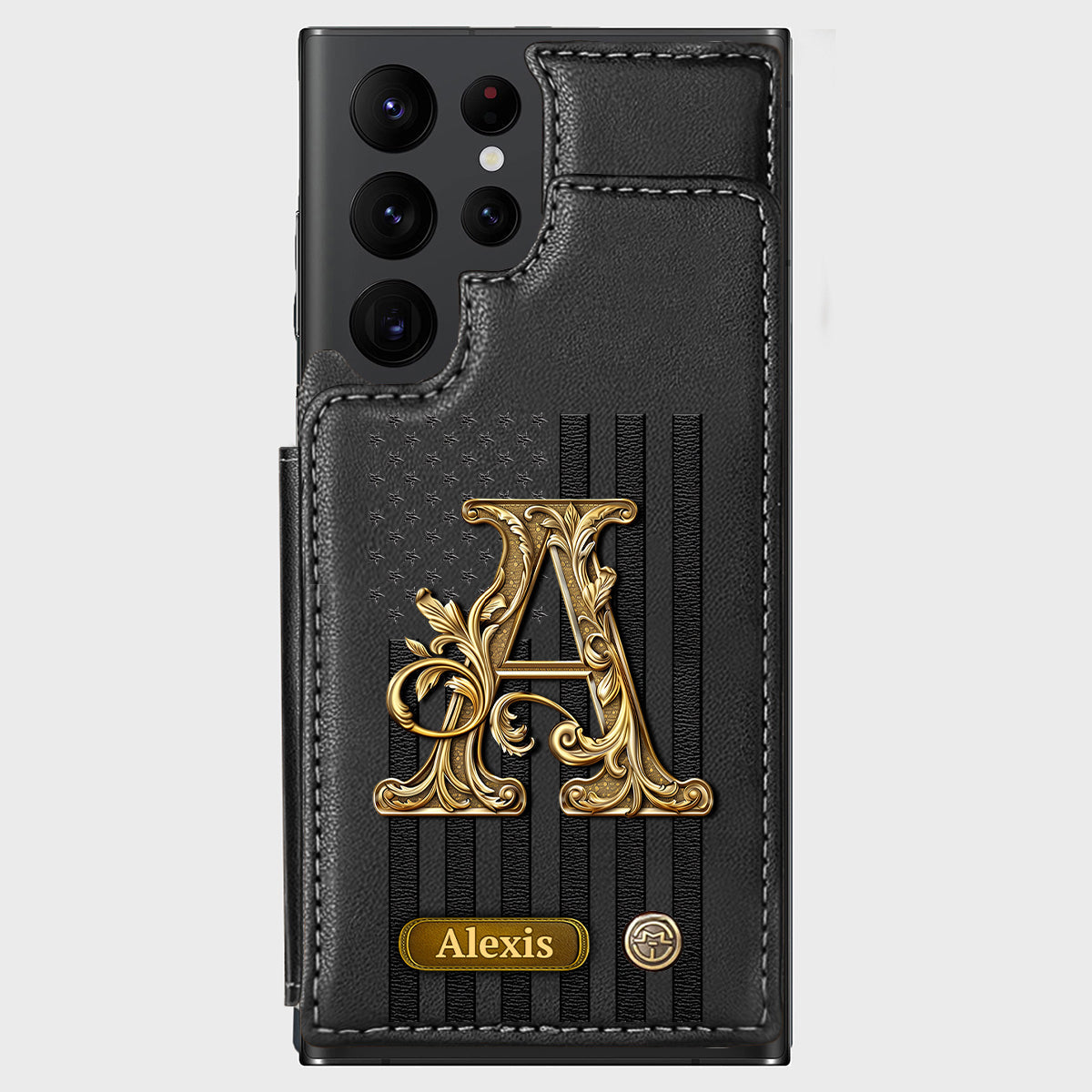 Initial Gift For Him, Gift For Man,... - Personalized Wallet Phone Case