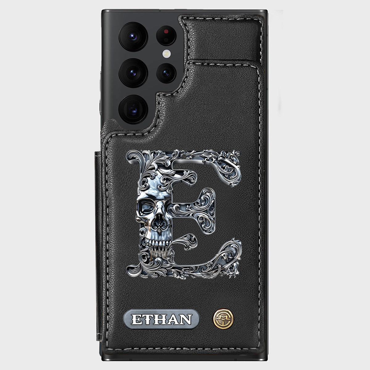 Totenkopf-Namensanfangsbuchstabe - Personalisierte Totenkopf-Handyhülle