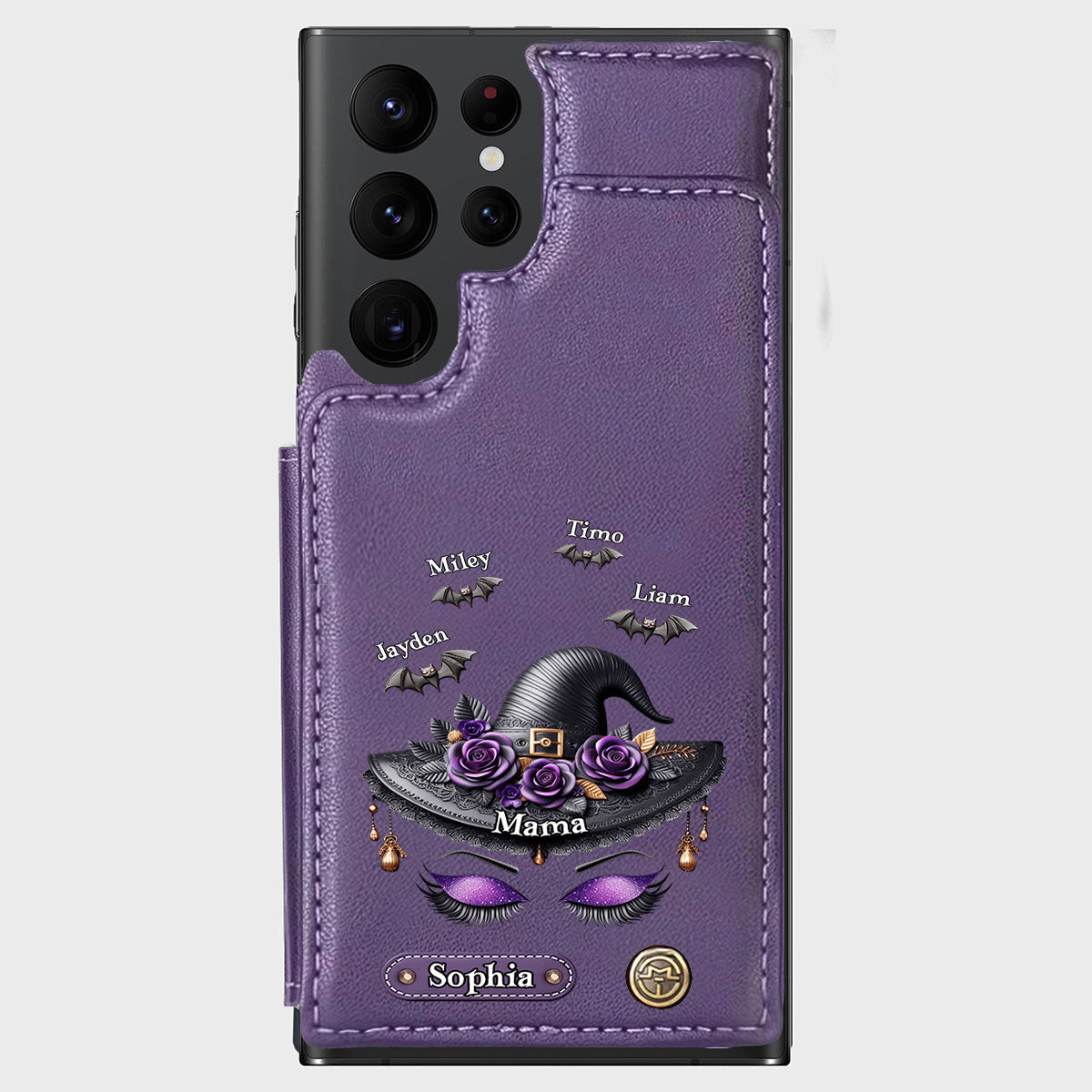 Das perfekte Geschenk für Mama, Oma oder Hexe – personalisierte Handyhülle mit Geldbörsenfunktion
