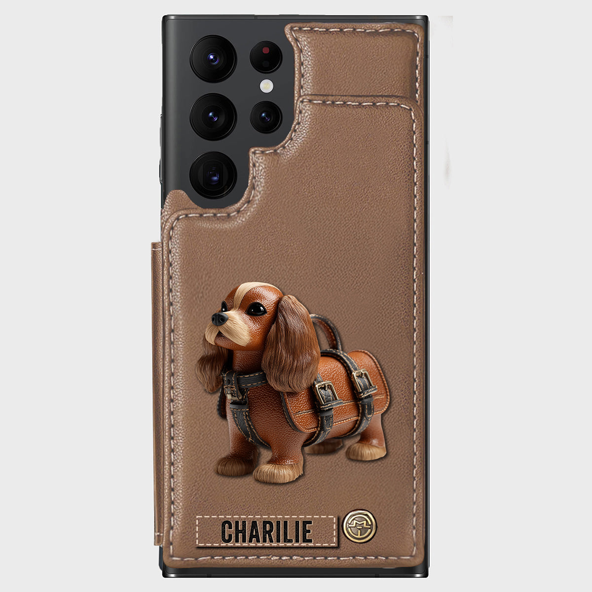 Cute Cavalier King Charles Spaniel - Personalized Dog Wallet Phone Case