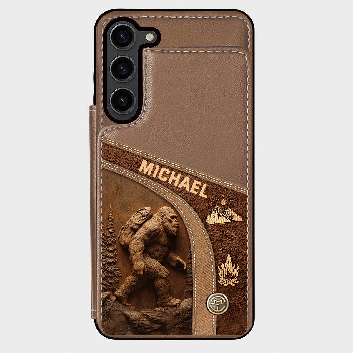 Sasquatch - Personalized Hiking Wallet Phone Case