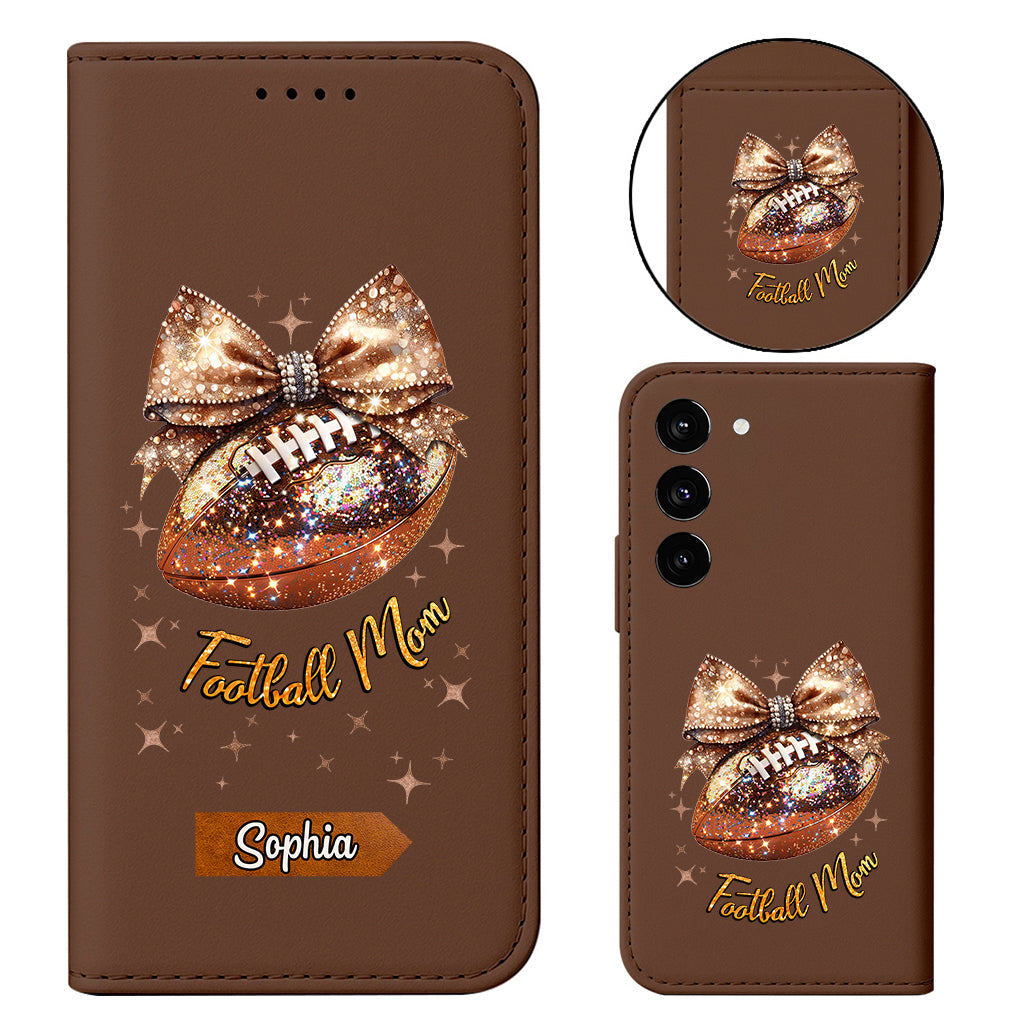 Glitzernder Fußball – Personalisierte Fußball-Handyhülle mit Tragegurt