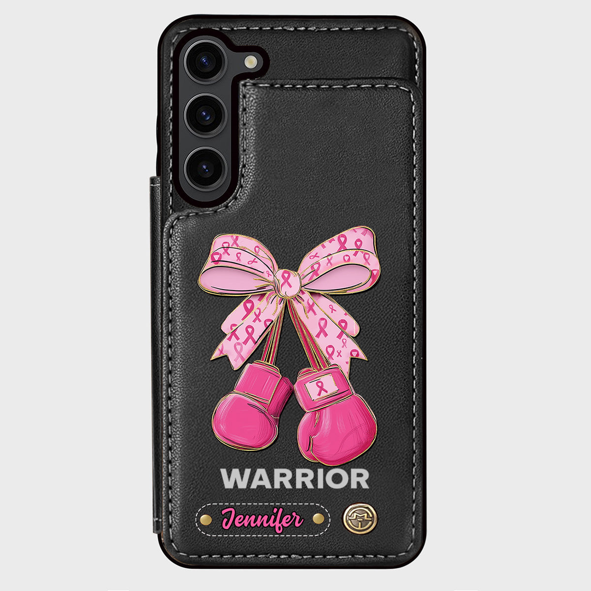Warrior - Personalized Breast Cancer Awareness Wallet Phone Case