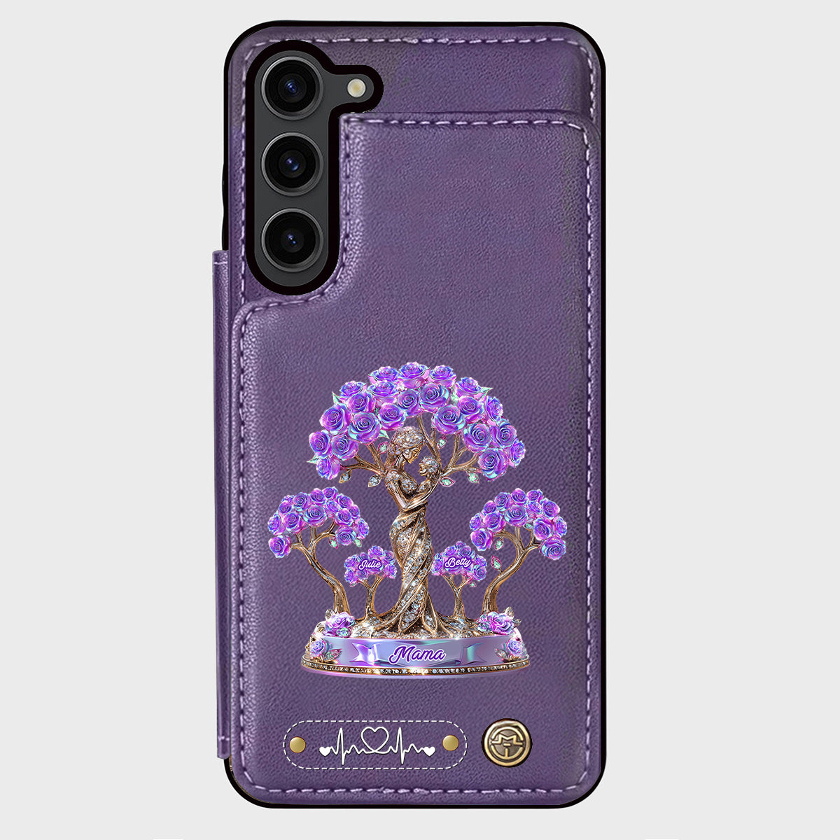 Die beste Mama aller Zeiten – Personalisierte Handyhülle mit Geldbörsenfunktion für Mütter