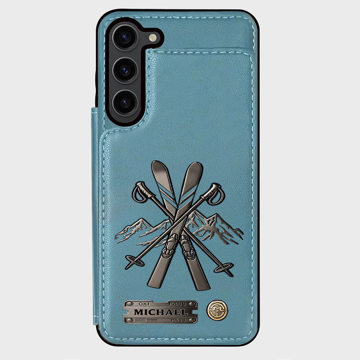 Love Skiing - Personalized Skiing Wallet Phone Case