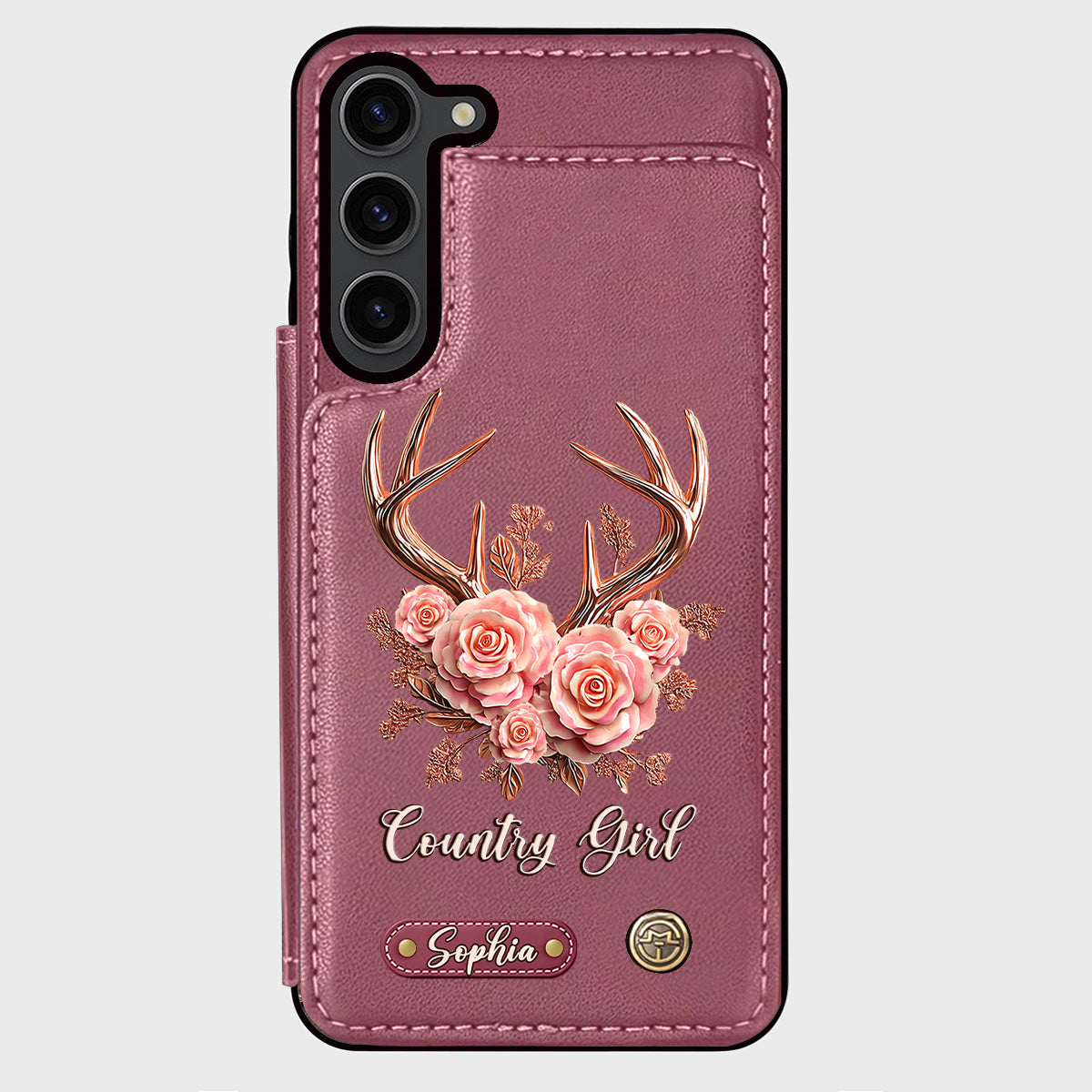 Country Girl – Personalisierte Handyhülle mit Jagd-Geldbörse
