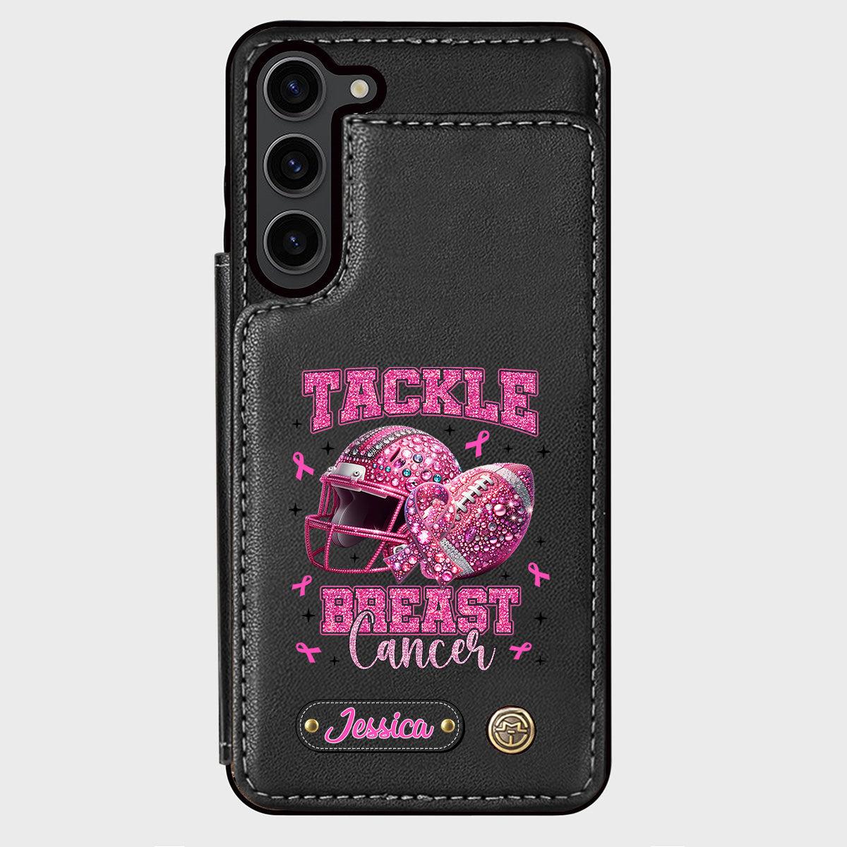 Pink Out - Personalized Football Wallet Phone Case