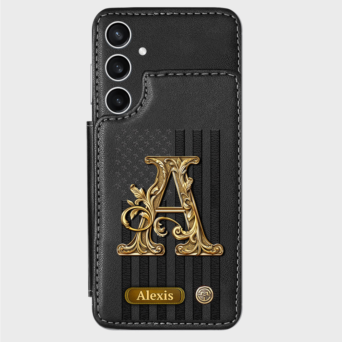 Initial Gift For Him, Gift For Man,... - Personalized Wallet Phone Case