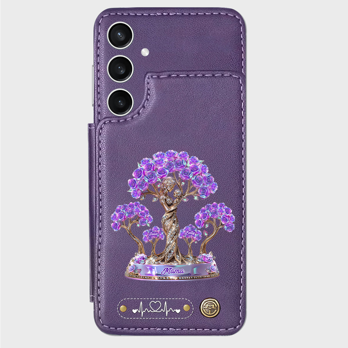 Die beste Mama aller Zeiten – Personalisierte Handyhülle mit Geldbörsenfunktion für Mütter