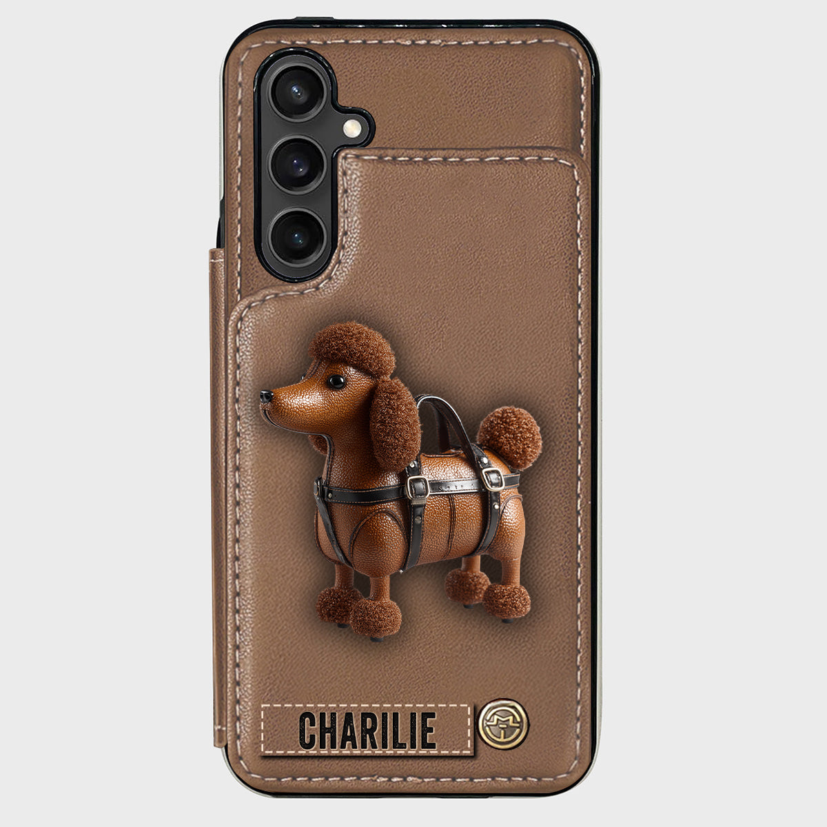 Cute Poodle - Personalized Dog Wallet Phone Case