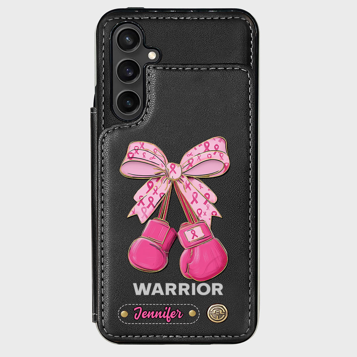 Warrior - Personalized Breast Cancer Awareness Wallet Phone Case