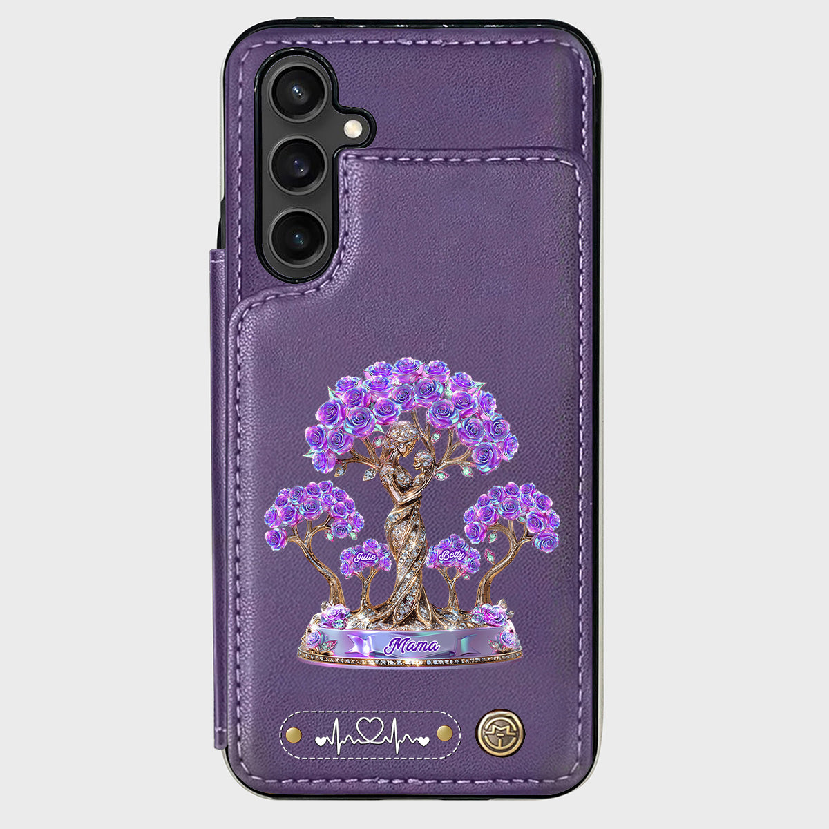 Die beste Mama aller Zeiten – Personalisierte Handyhülle mit Geldbörsenfunktion für Mütter