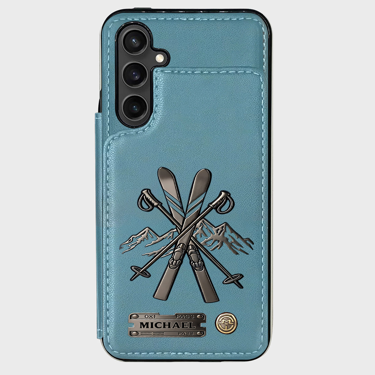 Love Skiing - Personalized Skiing Wallet Phone Case
