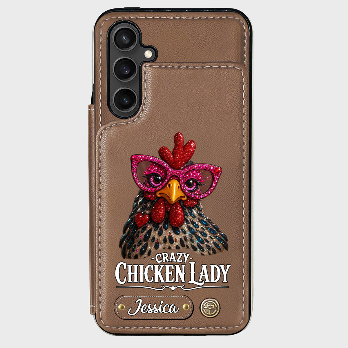 Crazy Chicken Lady - Personalized Chicken Wallet Phone Case