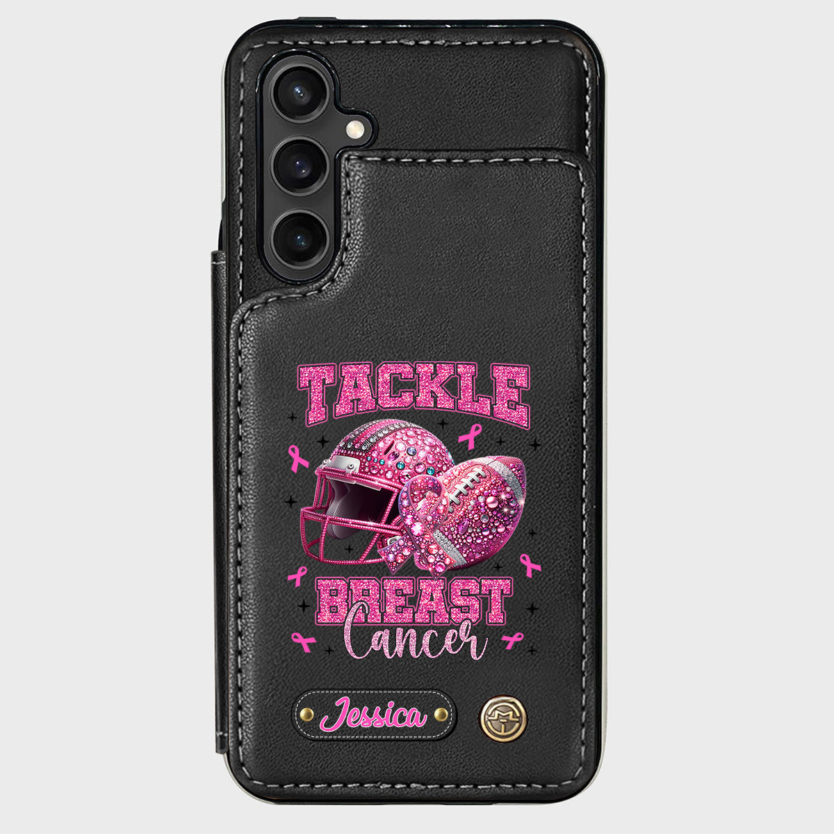 Pink Out - Personalized Football Wallet Phone Case